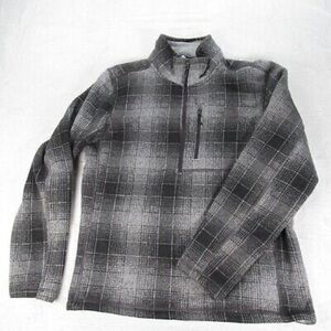 Men's Xl Canada Weather Gear Charcoal Plaid quarter-zip pullover. p3